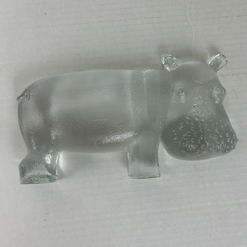 Kosta Boda Bertil Vallien-Zoo Collection glass Hippo-vintage-70s - Picture 2 of 12